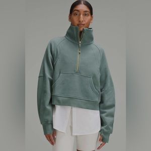 Lululemon Scuba Oversized Funnel Neck Half Zip in Forest Green, M/L